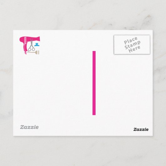 Gereedschappen voor haarstijlen briefkaart (Achterkant)