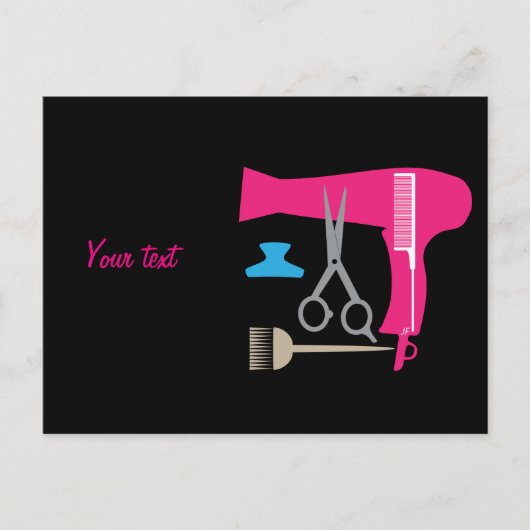 Gereedschappen voor haarstijlen briefkaart (Voorkant)