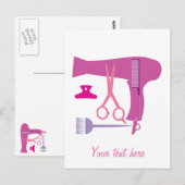 Gereedschappen voor haarstijlen briefkaart (Voorkant / Achterkant)