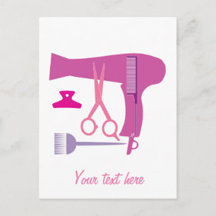 Gereedschappen voor haarstijlen briefkaart