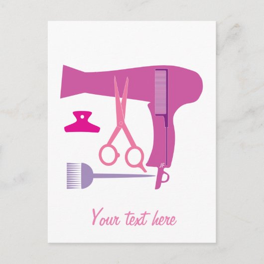 Gereedschappen voor haarstijlen briefkaart (Voorkant)