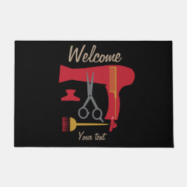 Gereedschappen voor haarstijlen deurmat