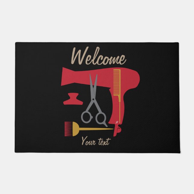 Gereedschappen voor haarstijlen deurmat (Voorkant)