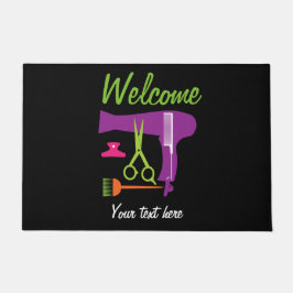 Gereedschappen voor haarstijlen deurmat