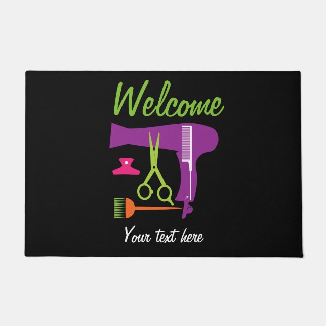 Gereedschappen voor haarstijlen deurmat (Voorkant)