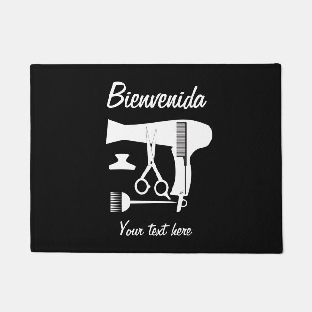 Gereedschappen voor haarstijlen deurmat (Voorkant)