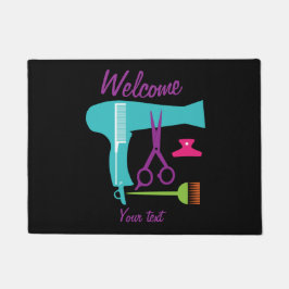 Gereedschappen voor haarstijlen deurmat