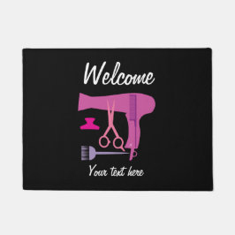 Gereedschappen voor haarstijlen deurmat