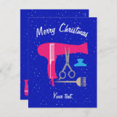 Gereedschappen voor haarstijlen feestdagenkaart (Voorkant / Achterkant)