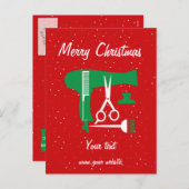 Gereedschappen voor haarstijlen feestdagenkaart (Voorkant / Achterkant)