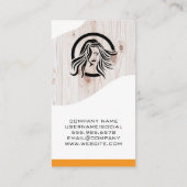 Gereedschappen voor haarstijlen | Hout Visitekaartje (Achterkant)