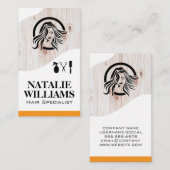 Gereedschappen voor haarstijlen | Hout Visitekaartje (Voorkant / Achterkant)