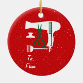 Gereedschappen voor haarstijlen keramisch ornament (Achterkant)