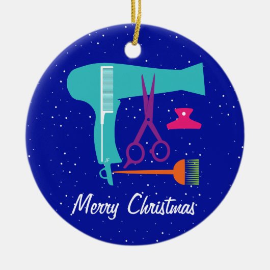 Gereedschappen voor haarstijlen keramisch ornament (Voorkant)