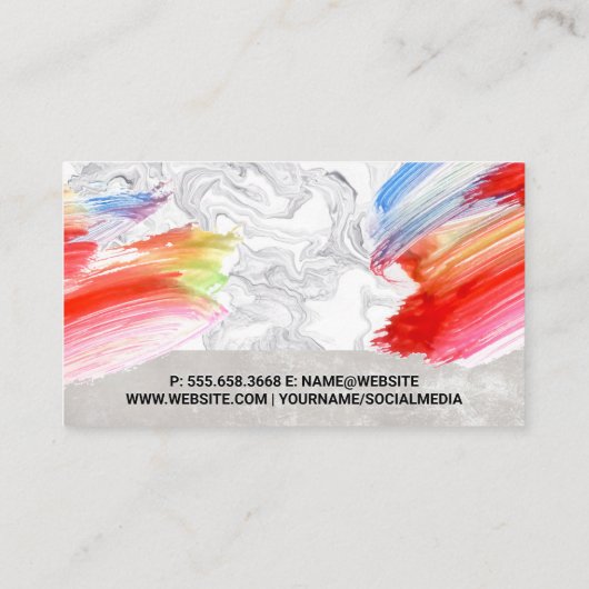 Gereedschappen voor haarstijlen | Kunstmatige Wate Visitekaartje (Achterkant)