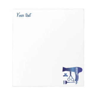 Gereedschappen voor haarstijlen notitieblok