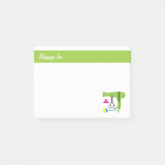 Gereedschappen voor haarstijlen post-it® notes (Voorkant)