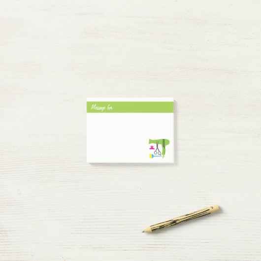 Gereedschappen voor haarstijlen post-it® notes (Op bureau)