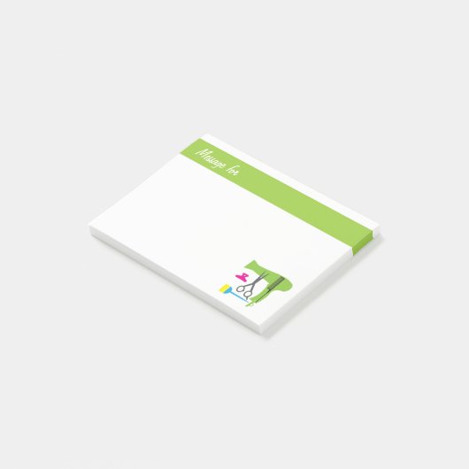 Gereedschappen voor haarstijlen post-it® notes (Schuin)
