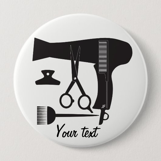 Gereedschappen voor haarstijlen ronde button 4,0 cm (Voorkant)