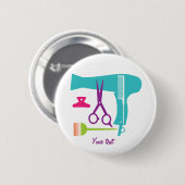 Gereedschappen voor haarstijlen ronde button 5,7 cm (Voorkant /achterkant)