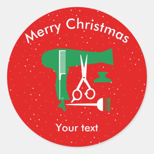 Gereedschappen voor haarstijlen ronde sticker (Voorkant)