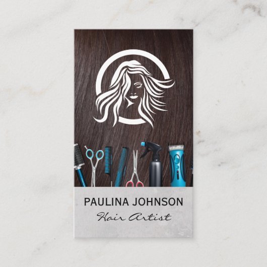 Gereedschappen voor haarstijlen | Salon Visitekaartje (Voorkant)