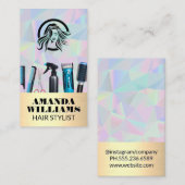 Gereedschappen voor haarstijlen | Schoonheid | Gou Visitekaartje (Voorkant / Achterkant)