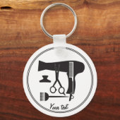 Gereedschappen voor haarstijlen sleutelhanger (Voorkant)