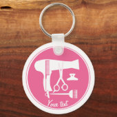 Gereedschappen voor haarstijlen sleutelhanger (Voorkant)