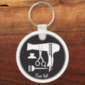 Gereedschappen voor haarstijlen sleutelhanger (Voorkant)