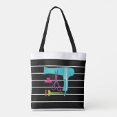 Gereedschappen voor haarstijlen tote bag (Achterkant)