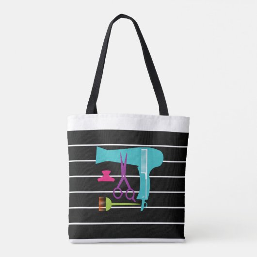 Gereedschappen voor haarstijlen tote bag (Achterkant)