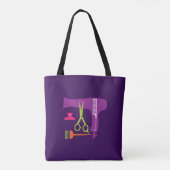 Gereedschappen voor haarstijlen tote bag (Achterkant)