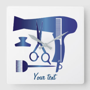 Gereedschappen voor haarstijlen vierkante klok