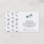 Gereedschappen voor haarstijlen visitekaartje (Achterkant)