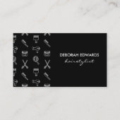 Gereedschappen voor haarstijlen visitekaartje (Voorkant)