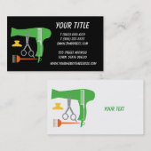 Gereedschappen voor haarstijlen visitekaartje (Voorkant / Achterkant)