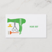 Gereedschappen voor haarstijlen visitekaartje (Achterkant)