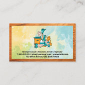 Gereedschappen voor het schoonmaken van kantoren | visitekaartje (Achterkant)