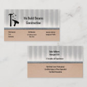 Gereedschappen voor het verwijderen van constructi visitekaartje (Voorkant / Achterkant)