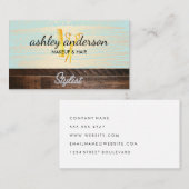 Gereedschappen voor houtbewerking met goudpenseel visitekaartje (Voorkant / Achterkant)