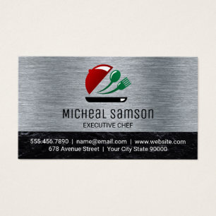 Gereedschappen voor koken visitekaartje