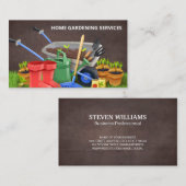 Gereedschappen voor tuinonderhoud | Landschapsontw Visitekaartje (Voorkant / Achterkant)