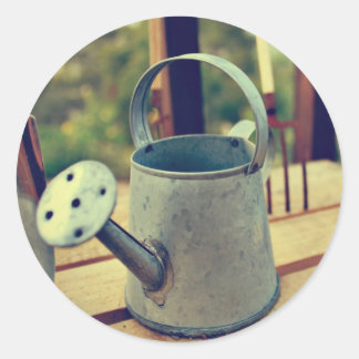 Gereedschappen voor tuinonderhoud ronde sticker