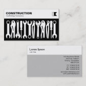 Gereedschappen - wit op zwart visitekaartje (Voorkant / Achterkant)