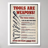 Gereedschappen zijn wapens! poster (Voorkant)