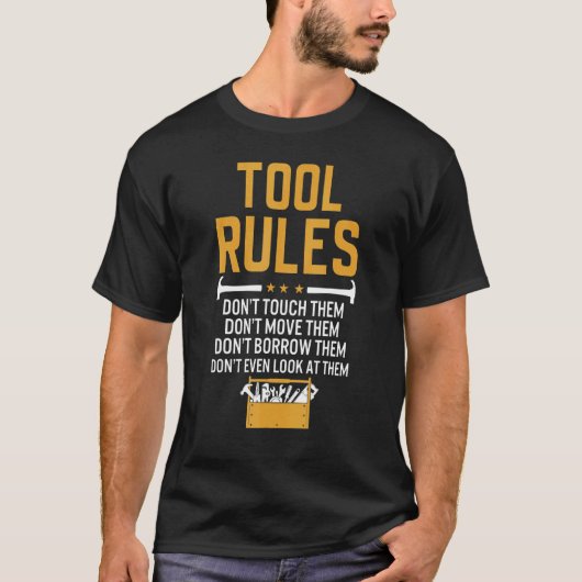 Gereedschapregels   Klusjesman T-shirt (Voorkant)
