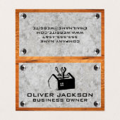 Gereedschapskist | Betonschroeven voor hout en met Visitekaartje (Buitenkant ongevouwen)