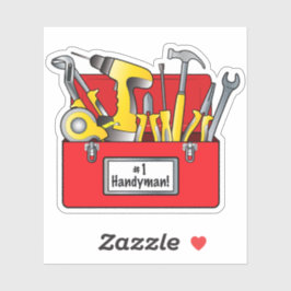 Gereedschapskist: Nummer één klusjesman! Sticker